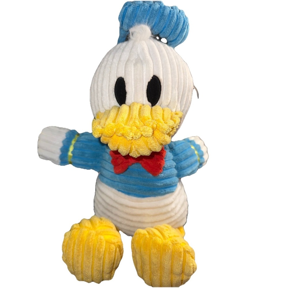 DISNEY PARKS Plush DONALD DUCK 16" Plush Stuffed Animal Toy Chenille Wide Wale